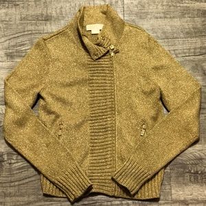 Michel Kors metallic gold metallic sweater